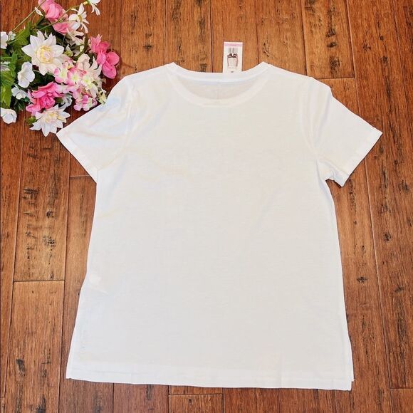 💚 NWT Calvin Klein Soft Crew Neck Rolled Sleeve Graphic Logo T-Shirt Size S - Picture 4 of 5